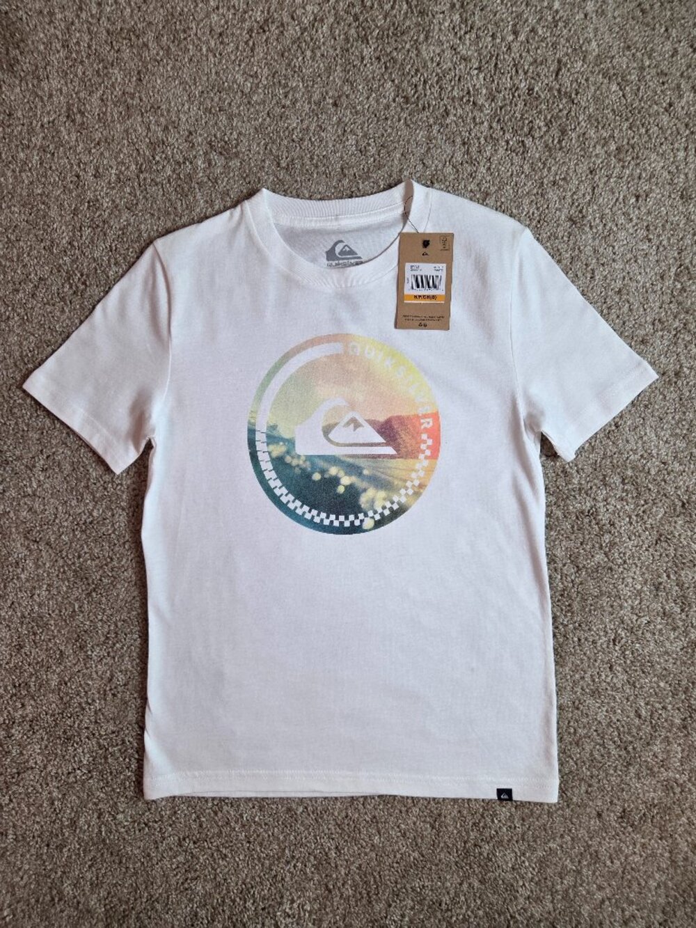 Quiksilver Ocean Wave Graphic T-Shirt(size S )- White